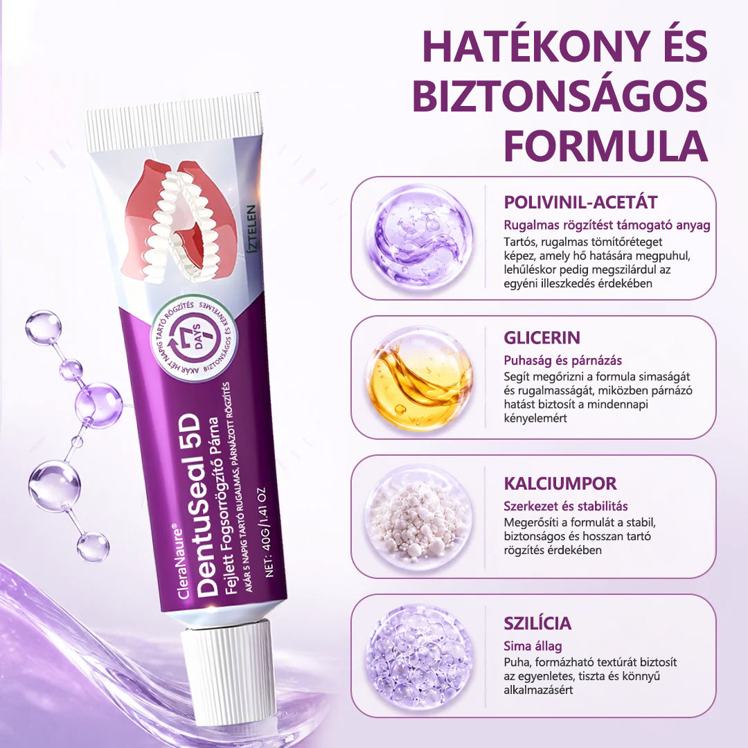CleraNaure® DentuSeal 5D fejlett műfogsorrögzítő és párnázó ragasztó-🔥