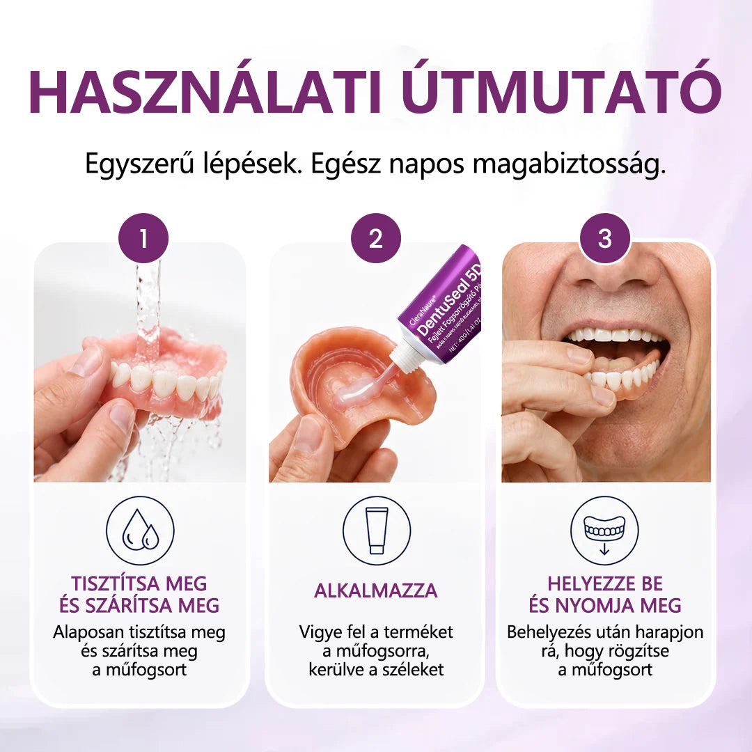 CleraNaure® DentuSeal 5D fejlett műfogsorrögzítő és párnázó ragasztó-🔥