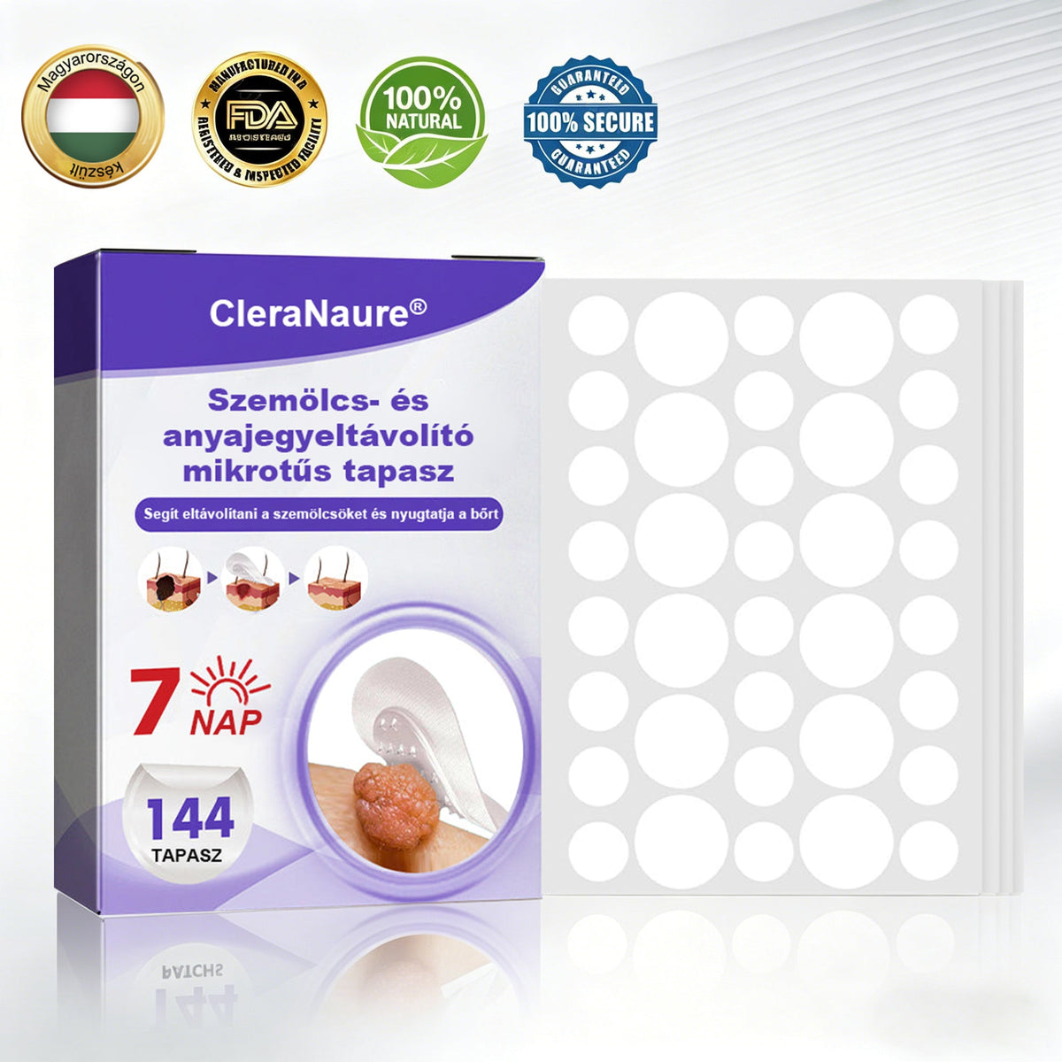 CleraNaure® mikrotűs szemölcs- és anyajegyeltávolító tapasz-🔥