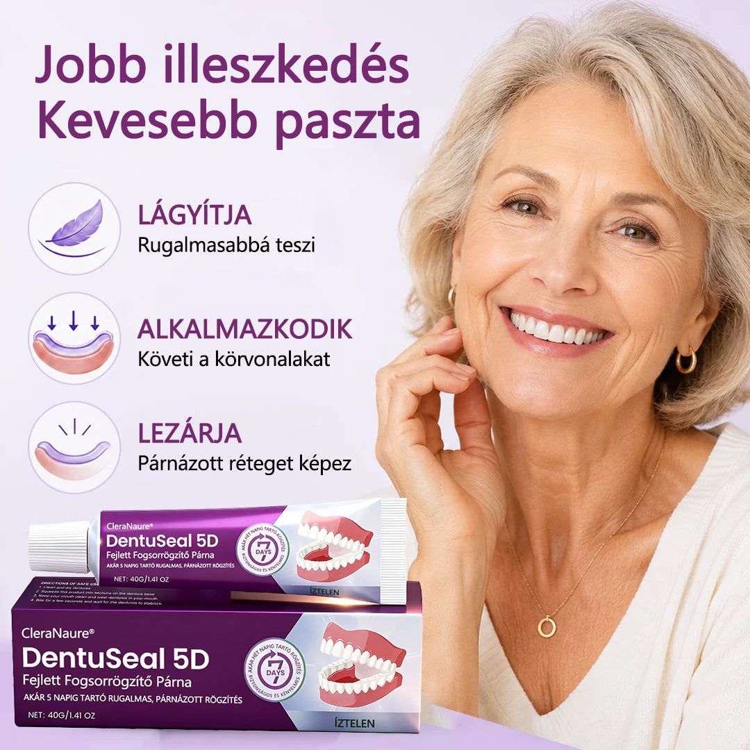 CleraNaure® DentuSeal 5D fejlett műfogsorrögzítő és párnázó ragasztó-🔥