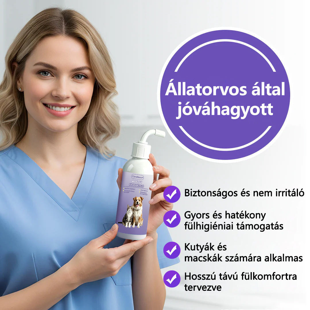 🥇CleraNature® WaxLift állati fülöblítő