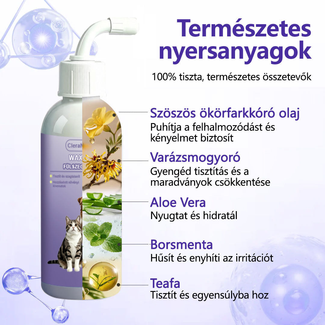 🥇CleraNature® WaxLift állati fülöblítő