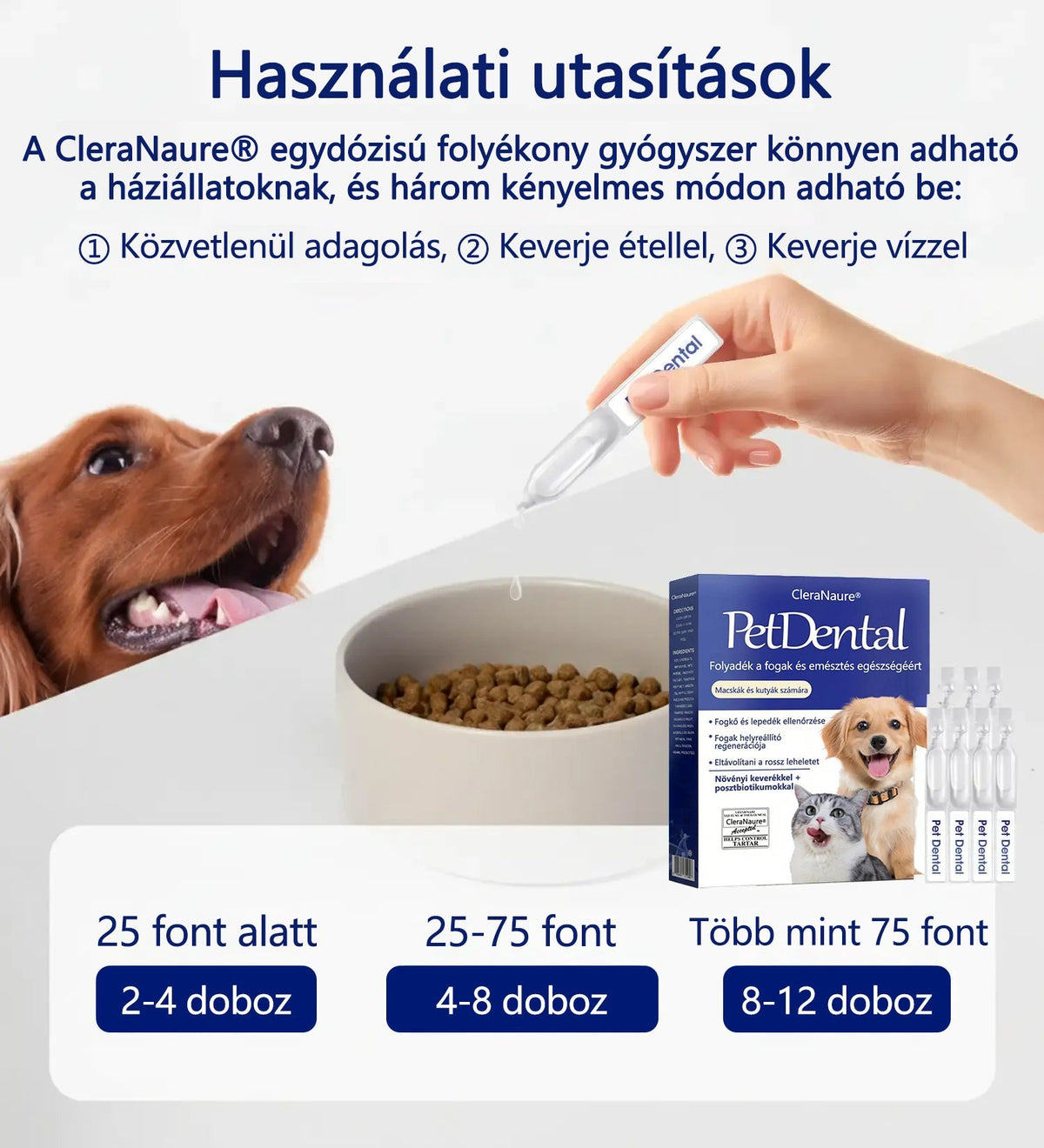 🥇[Hivatalos áruház] CleraNaure® Pet Dental & Digestive Health Oral Liquid – Frissíti a leheletet, eltávolítja a fogkövet, elősegíti az íny regenerálódását és stabilizálja a fogakat (macskák és kutyák számára) – Ma 80% kedvezménnyel!- 🌻