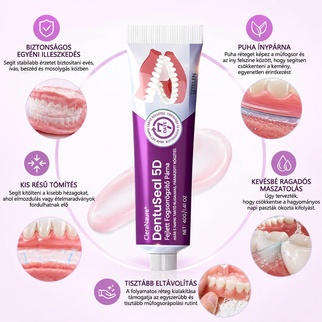 CleraNaure® DentuSeal 5D fejlett műfogsorrögzítő és párnázó ragasztó-🔥