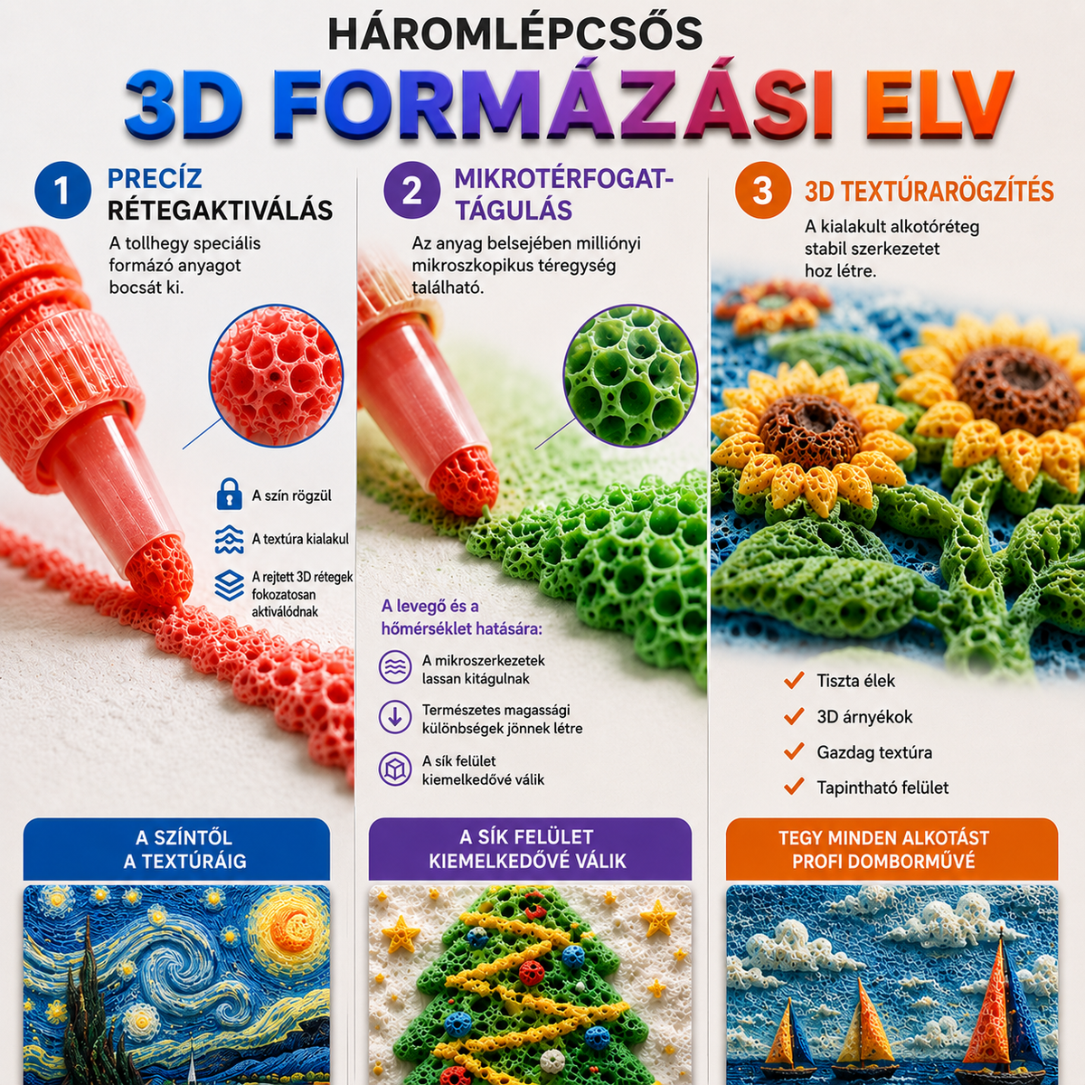 Spóroljon 50%-ot, ha még ma rendel 丨Healrize® 3D Relief Art Pen – Változtassa lapos rajzait megérinthető 3D művészetté🖌️🖍️-🔥