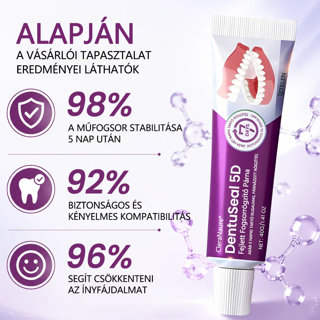 CleraNaure® DentuSeal 5D fejlett műfogsorrögzítő és párnázó ragasztó-🔥